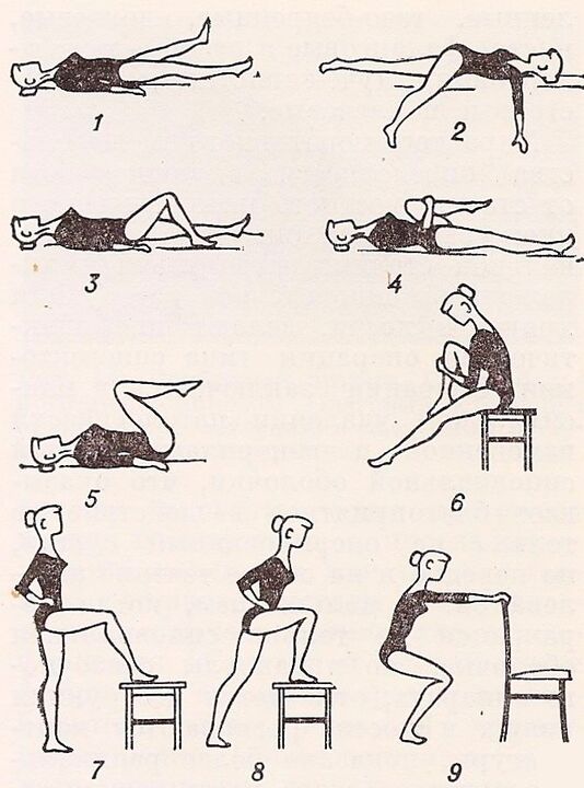 Terapia de movimiento para la artrosis de la articulación de la cadera. 