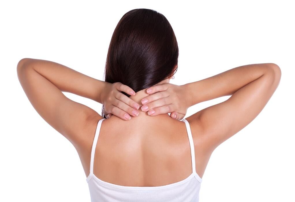 Dolor de cuello debido a osteocondrosis.